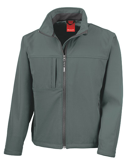 3-lagige klassische Herren-Softshelljacke mit Brusttasche - 8.000 mm