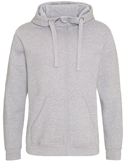 Schwerer Herren-Zip-Hoodie "Graduate" mit Kängurutasche