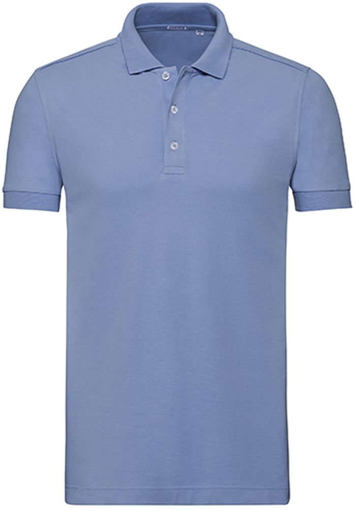 Elastisches länger geschnittenes figurnahes Herren-Poloshirt