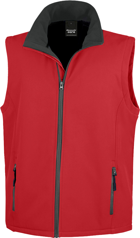 Men's Printable Softshell Bodywarmer with Recycled Fleece Inner