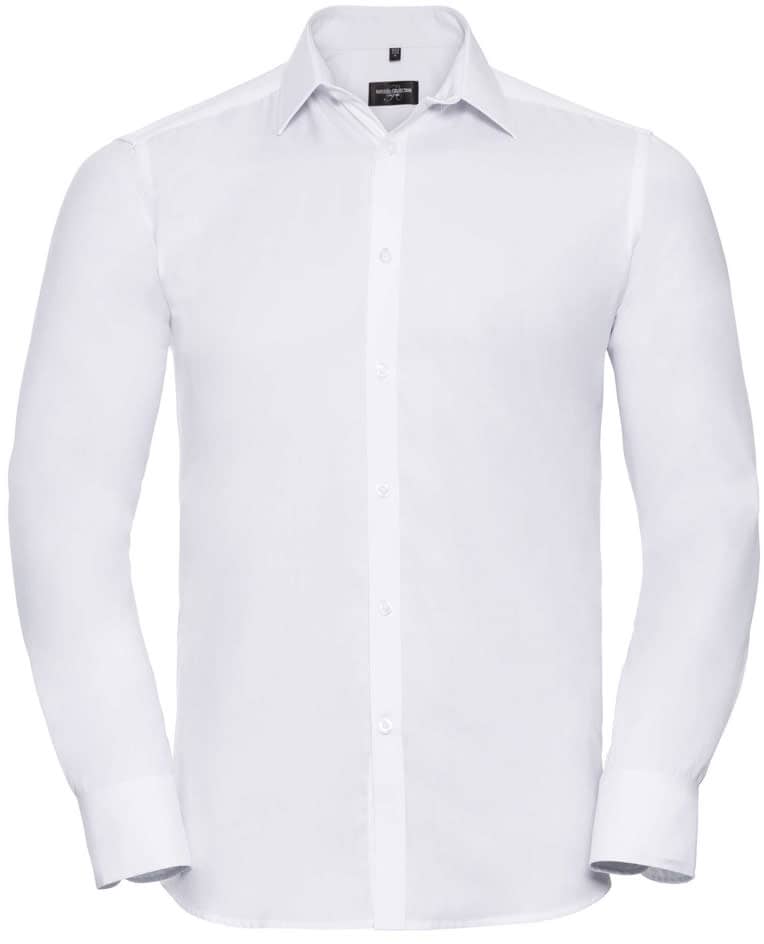 Men's Long Sleeve Tailored Herringbone Shirt
