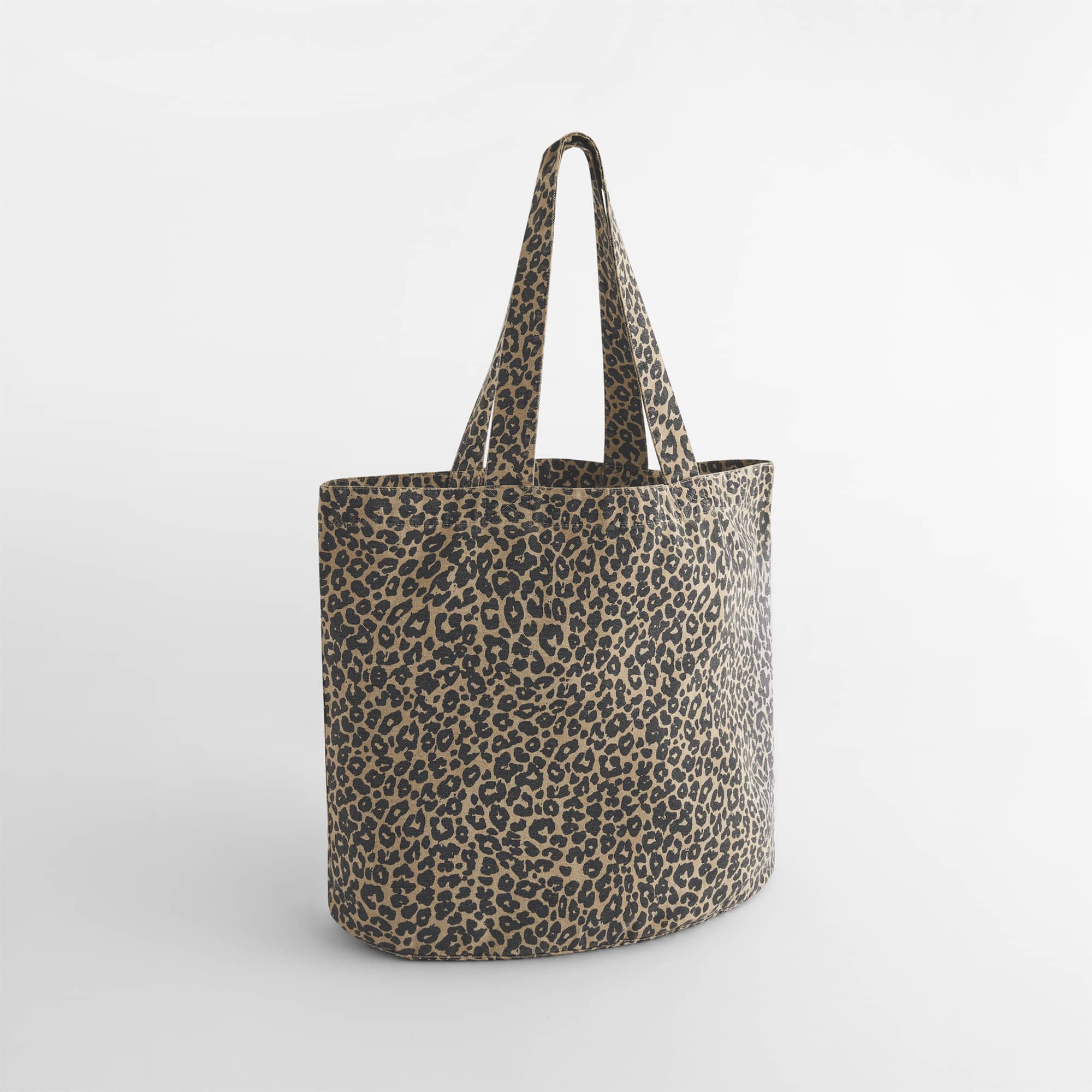 Leopard Print Canvas Shopper