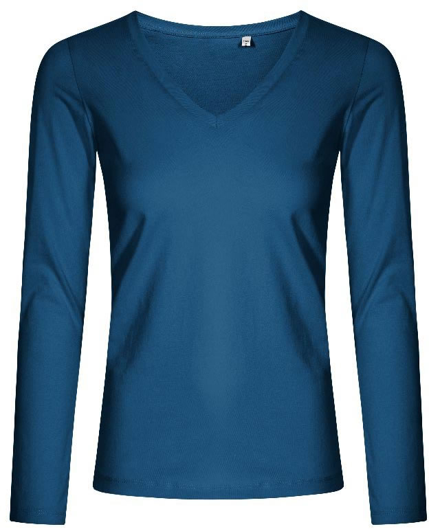 Damen-Longsleeve mit V-Ausschnitt