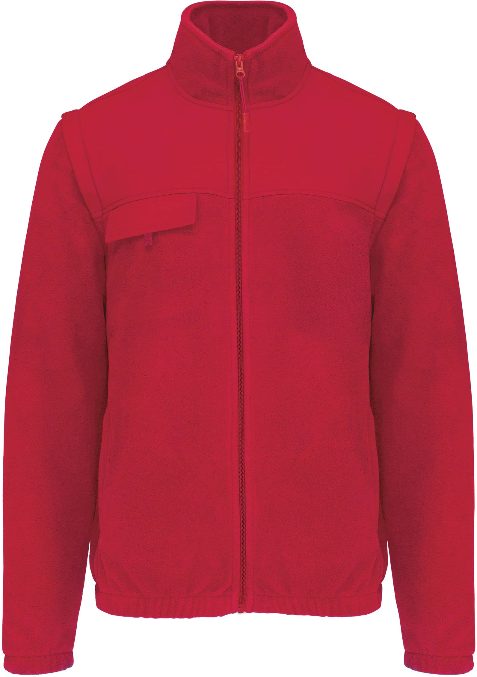 Fleecejacke mit abnehmbaren Ärmeln