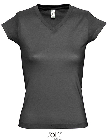 Women´s V-Neck-T-Shirt Moon