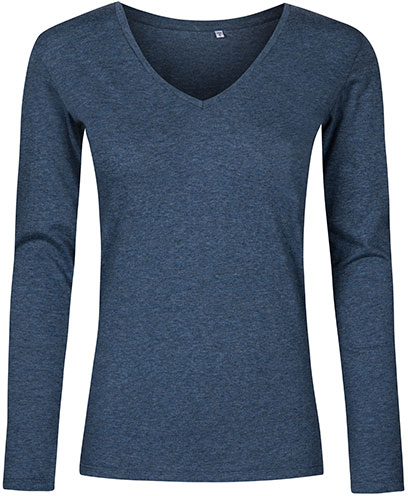 Damen-Longsleeve mit V-Ausschnitt