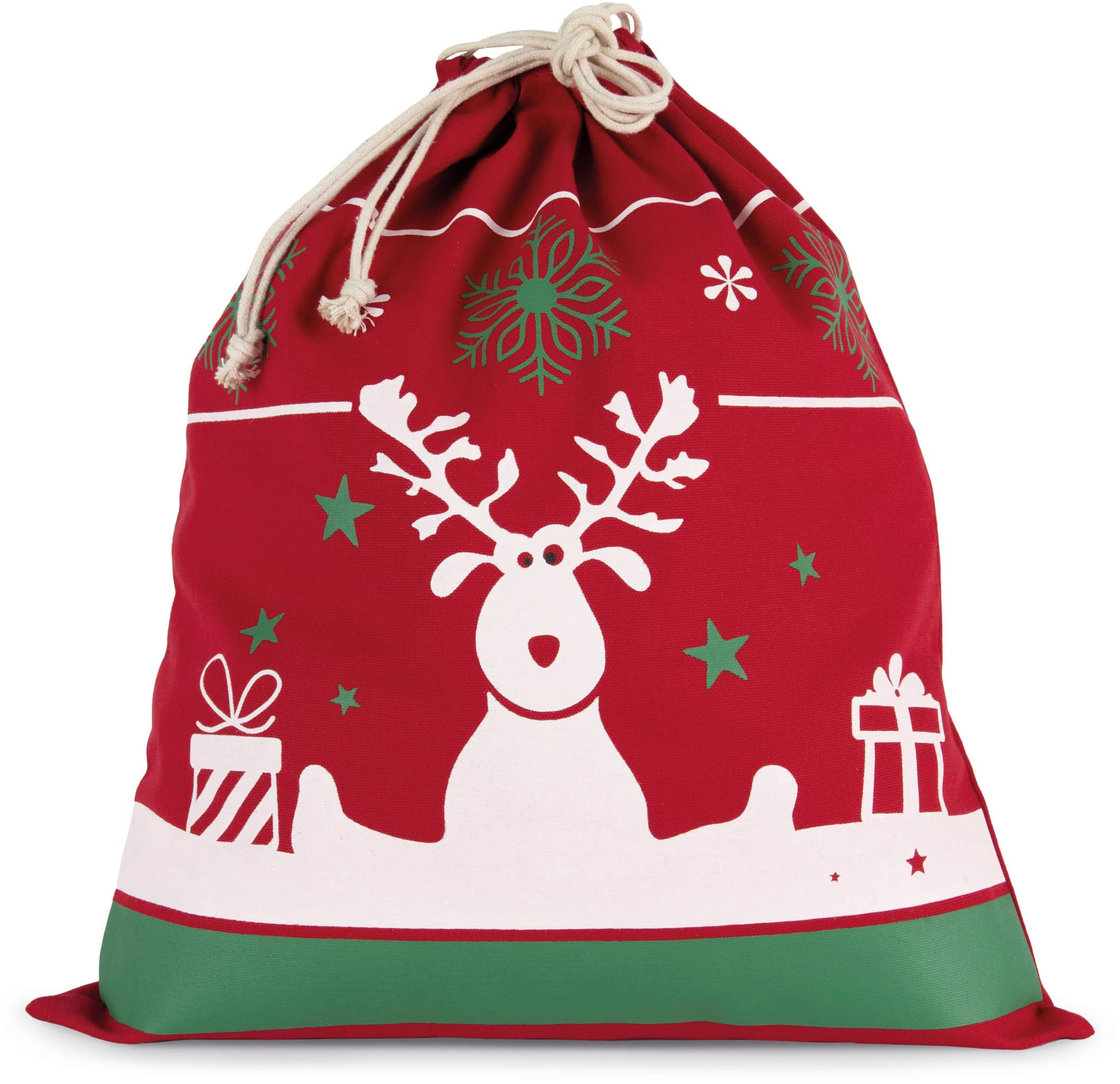 Tasche mit Kordel und Weihnachtsmotiven