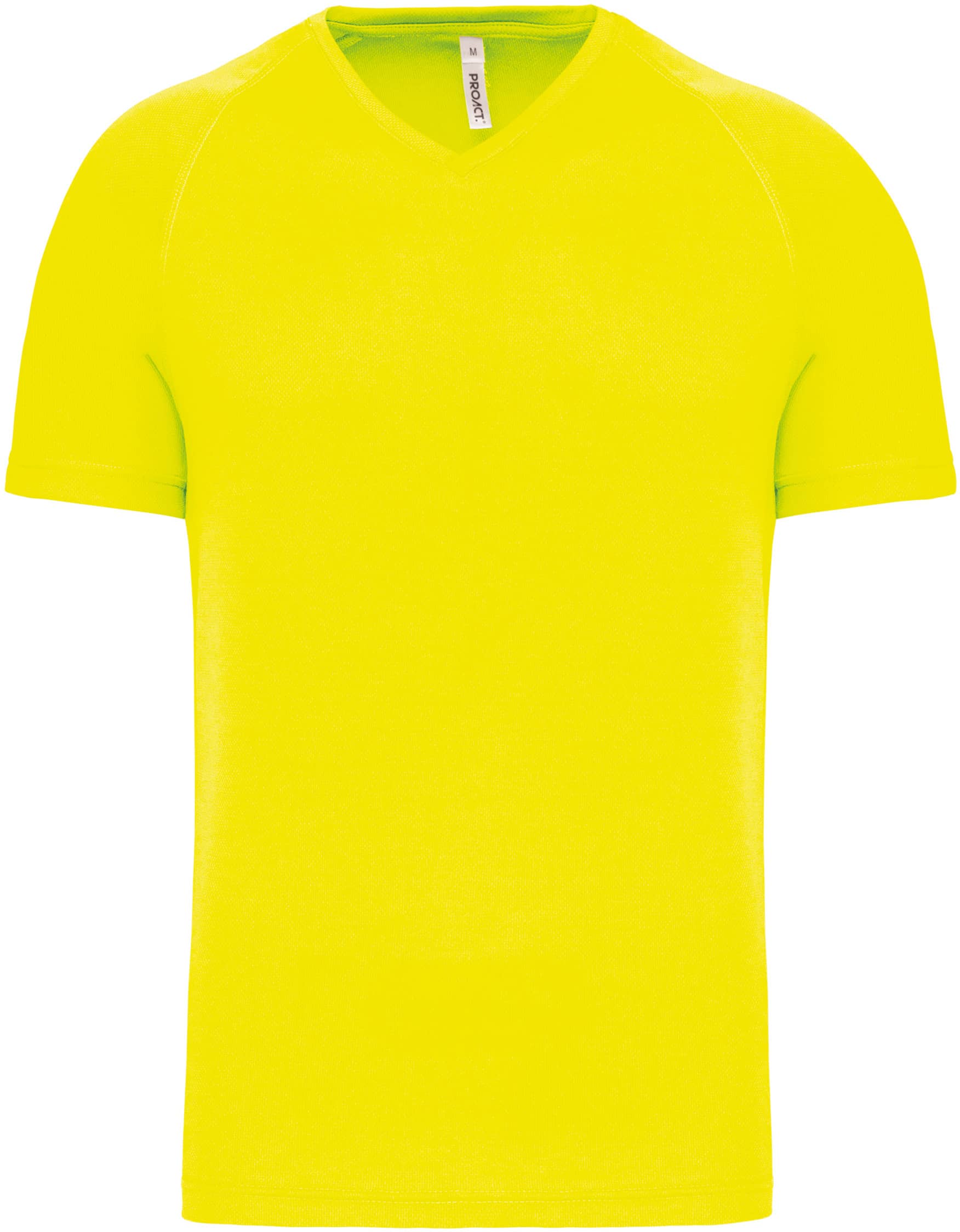 Herren Kurzarm-Sportshirt mit V-Ausschnitt - Fluorescent