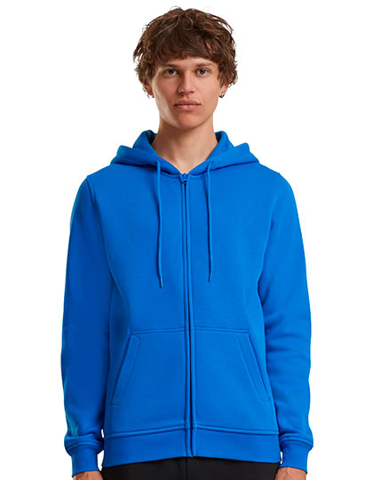 Schwerer kuscheliger Herren-Zip-Hoodie mit Kängurutasche