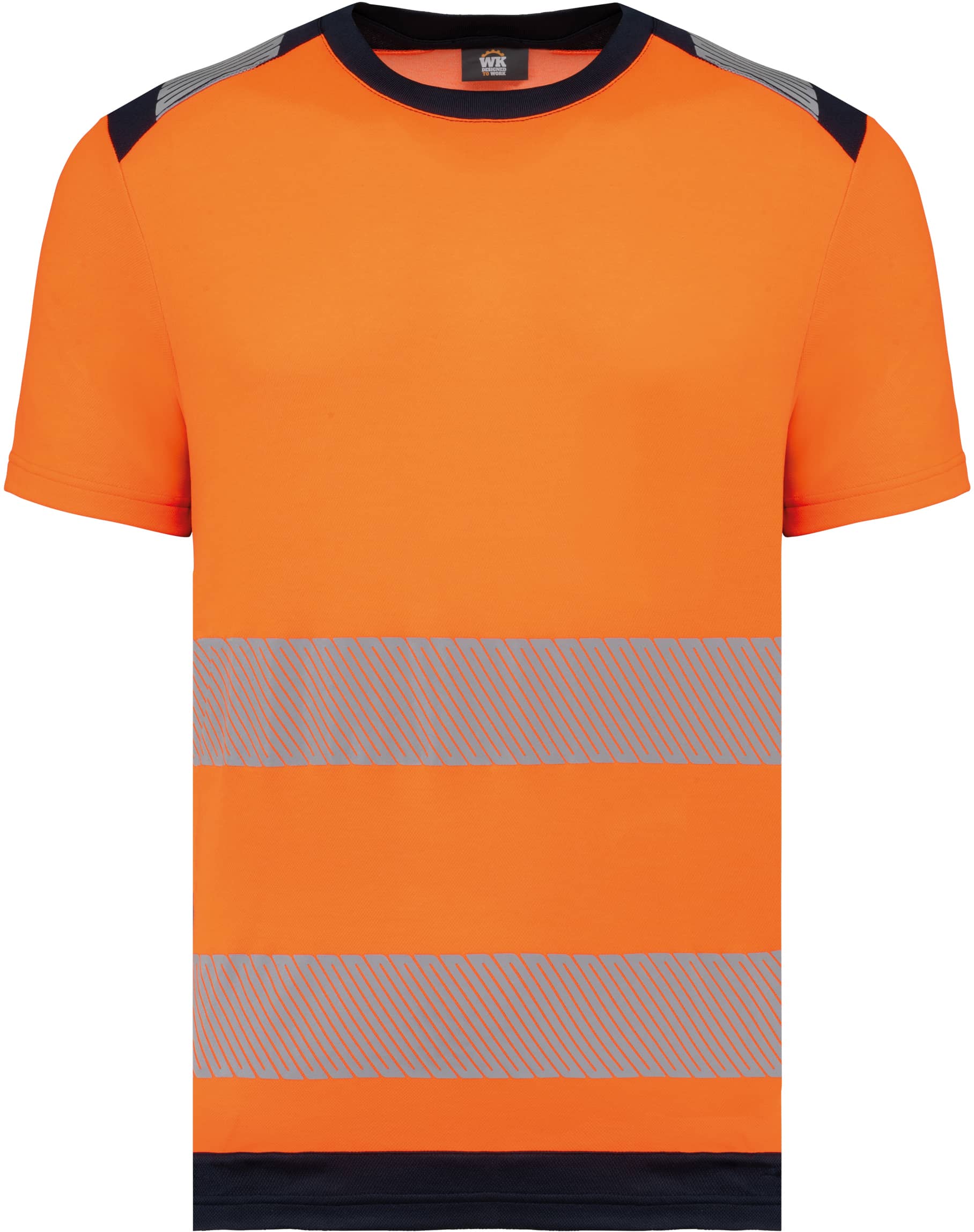Recyceltes Sicherheits-T-Shirt mit Rundhalsausschnitt und kurzen Ärmeln