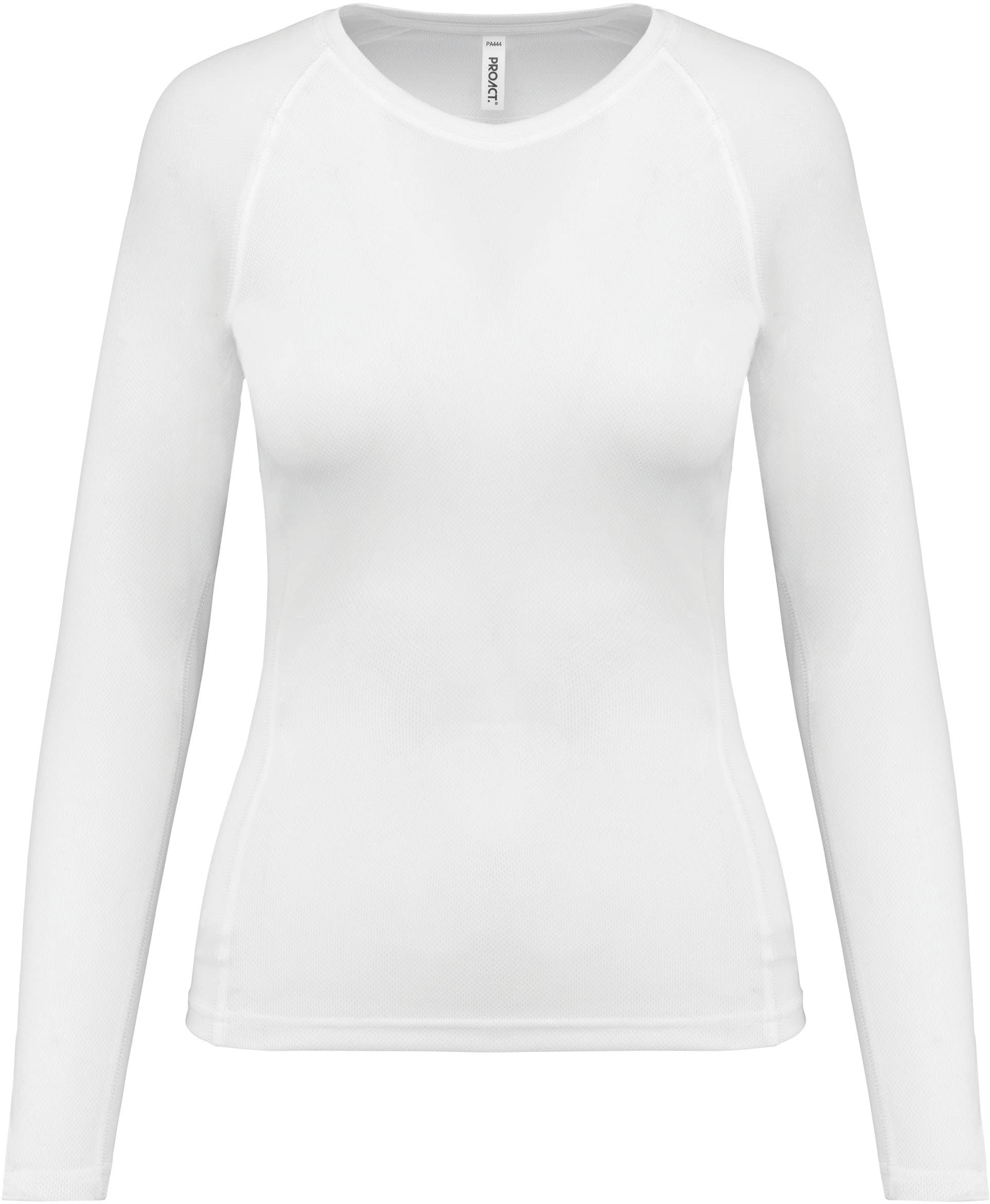 Damen Basic Sport Funktionsshirt Langarm - Standardfarben und Weiß