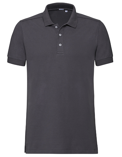 Elastisches länger geschnittenes figurnahes Herren-Poloshirt