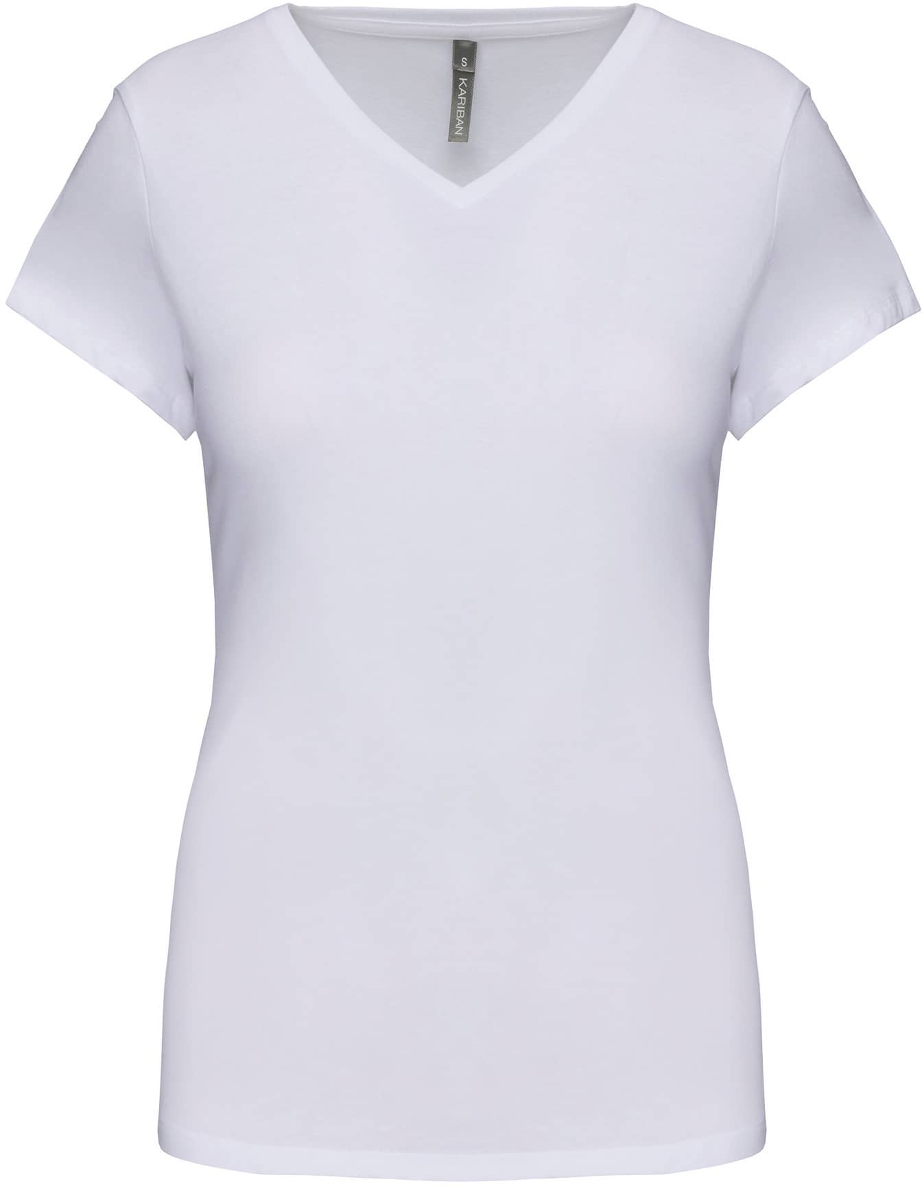 Kurzarm-Damen-T-Shirt mit V-Ausschnitt
