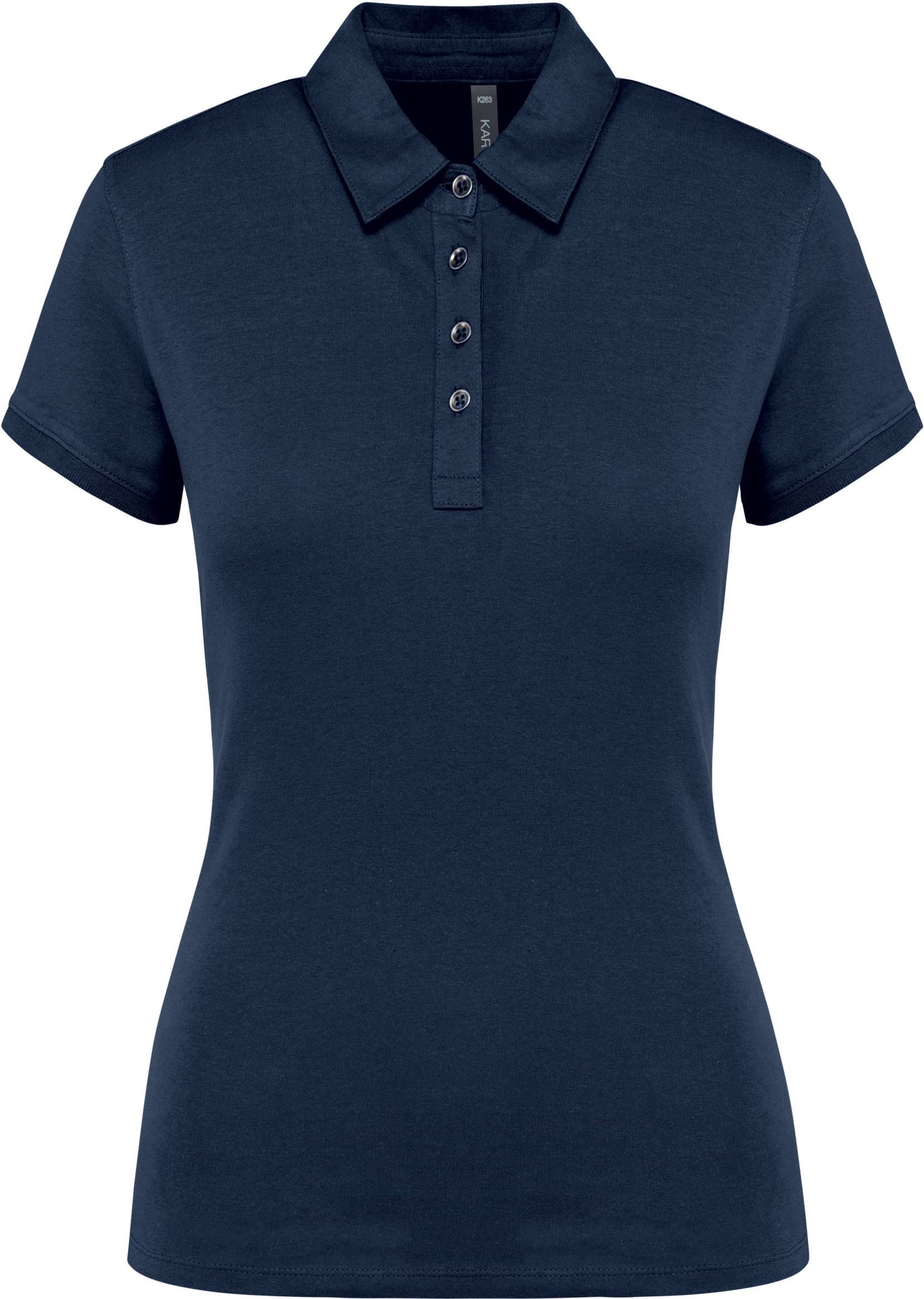 Jersey-Kurzarm-Polohemd für Damen