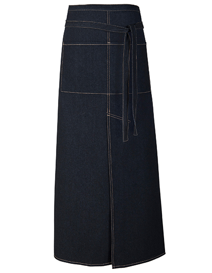Jeans Bistro Apron With Split and Pocket