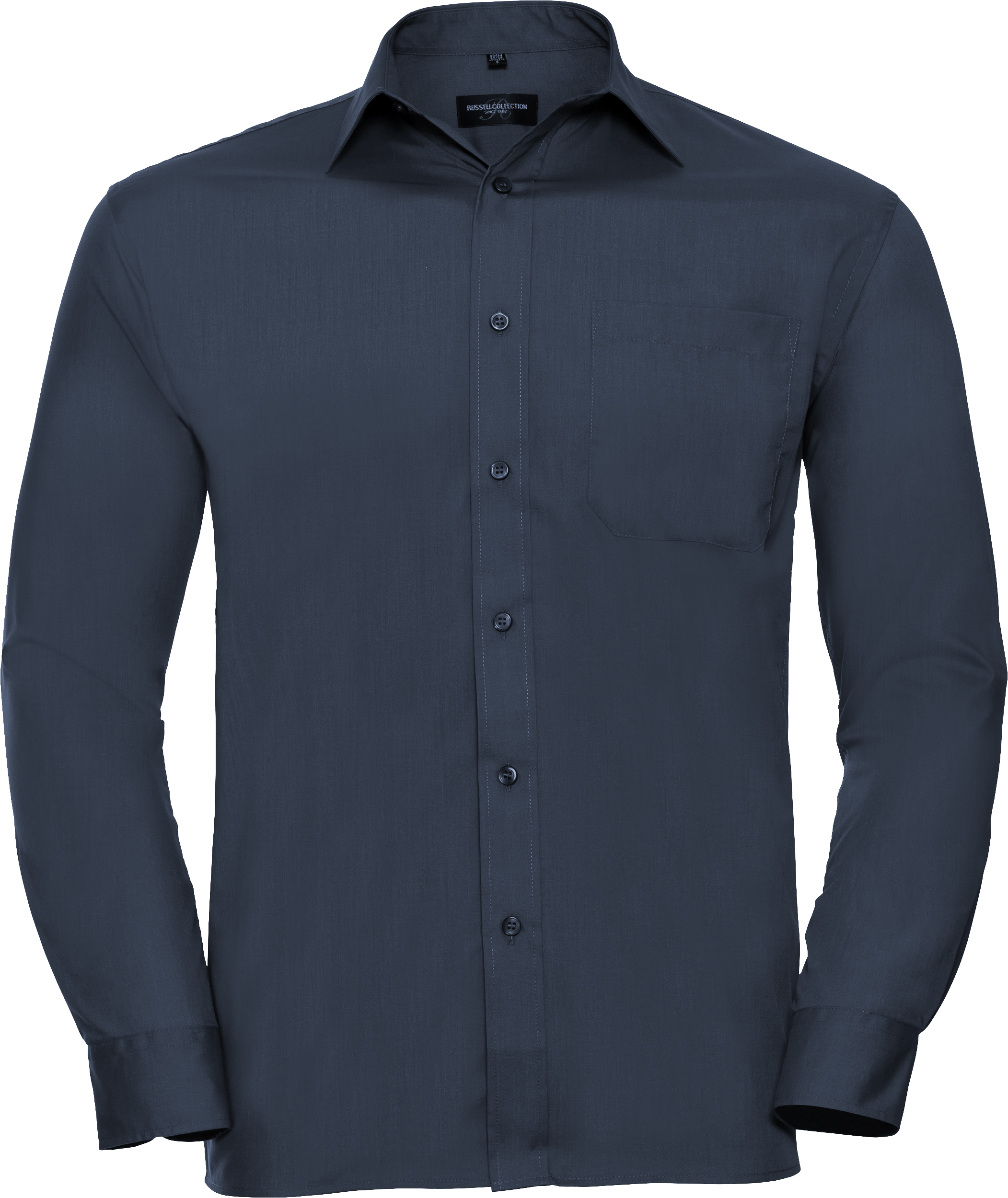 Men's Long Sleeve Classic Polycotton Poplin Shirt
