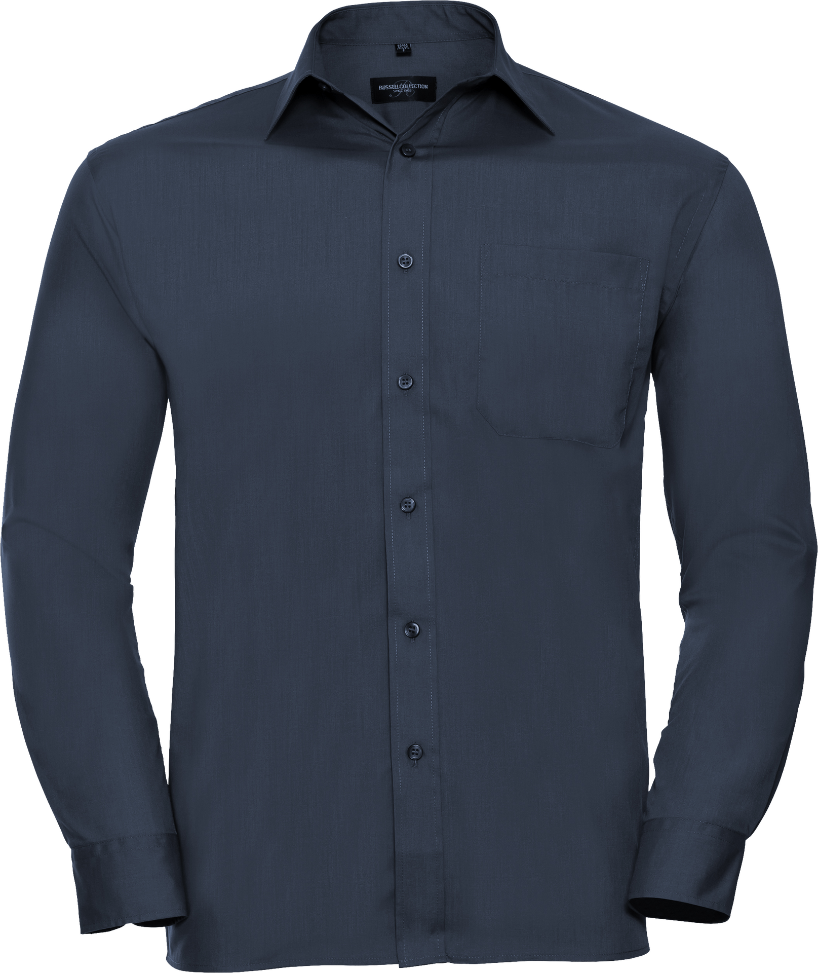 Men's Long Sleeve Classic Polycotton Poplin Shirt