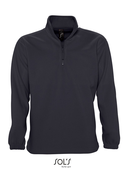 Herren 1/4-Zip Fleecepullover "Ness" mit hohem Kragen