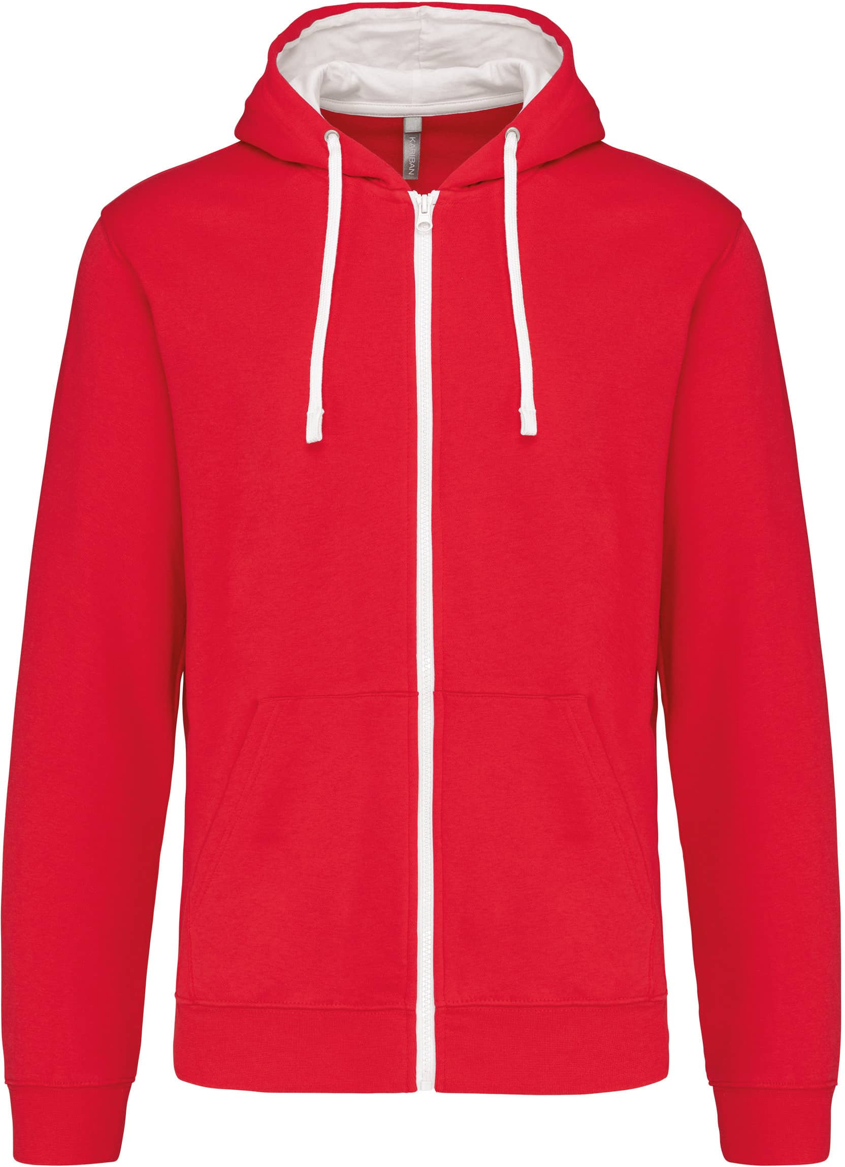 Herren-Kapuzensweatshirt Bicolor mit Reißverschluss