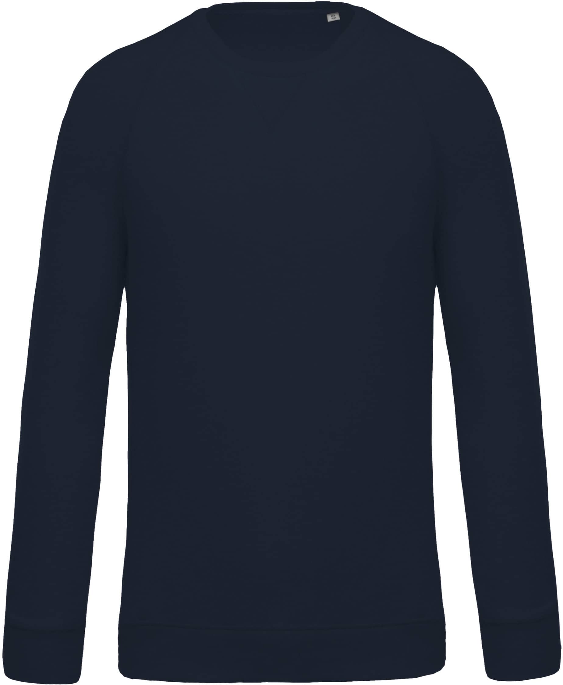 Herren Sweatshirt Bio-Baumwolle Rundhalsausschnitt Raglanärmel