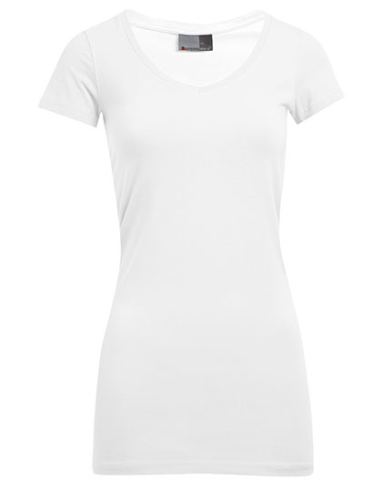 Slim Fit Damen-T-Shirt mit V-Ausschnitt