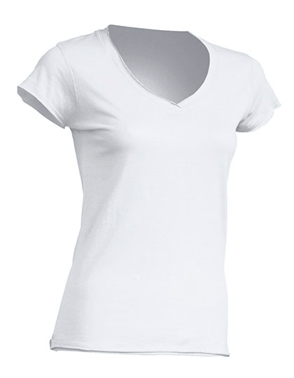 Slim Fit Damen-T-Shirt "Sicilia" mit V-Ausschnitt