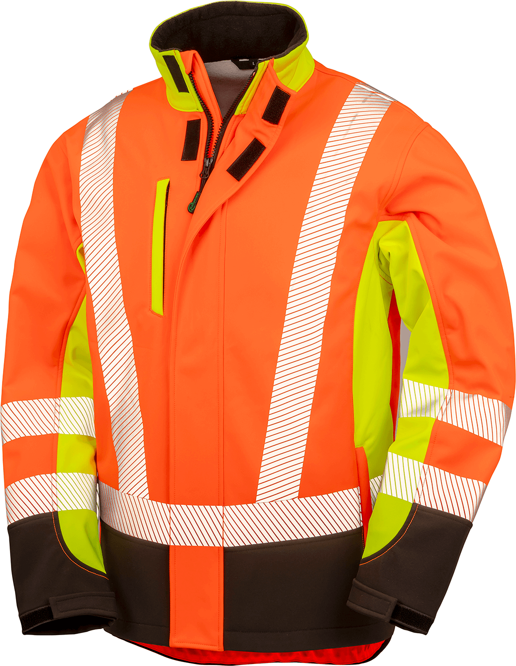 Recycled 3-Layer Printable 3-Tone Safety Softshell Jacket