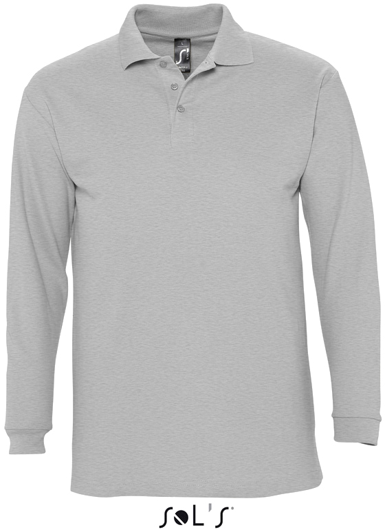 Schweres Herren Langarm-Poloshirt "Winter II"