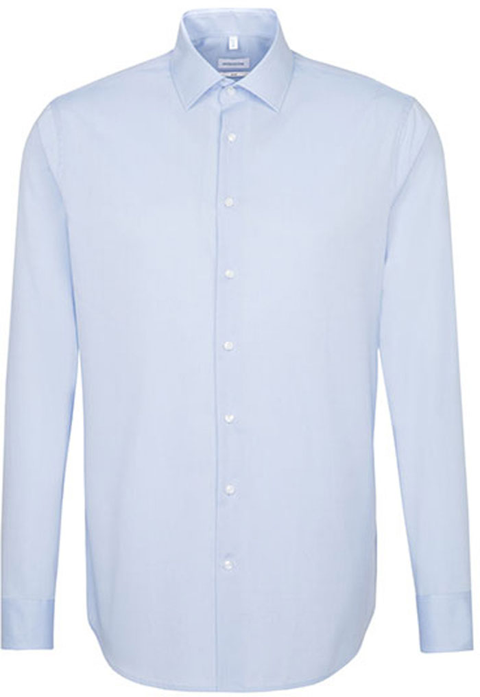 Bügelfreies Slim Fit-Herrenhemd mit Kentkragen und weitenverstellbaren Manschetten