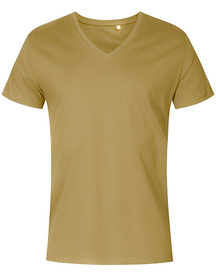 Schmal geschnittenes Herren-T-Shirt mit V-Ausschnitt