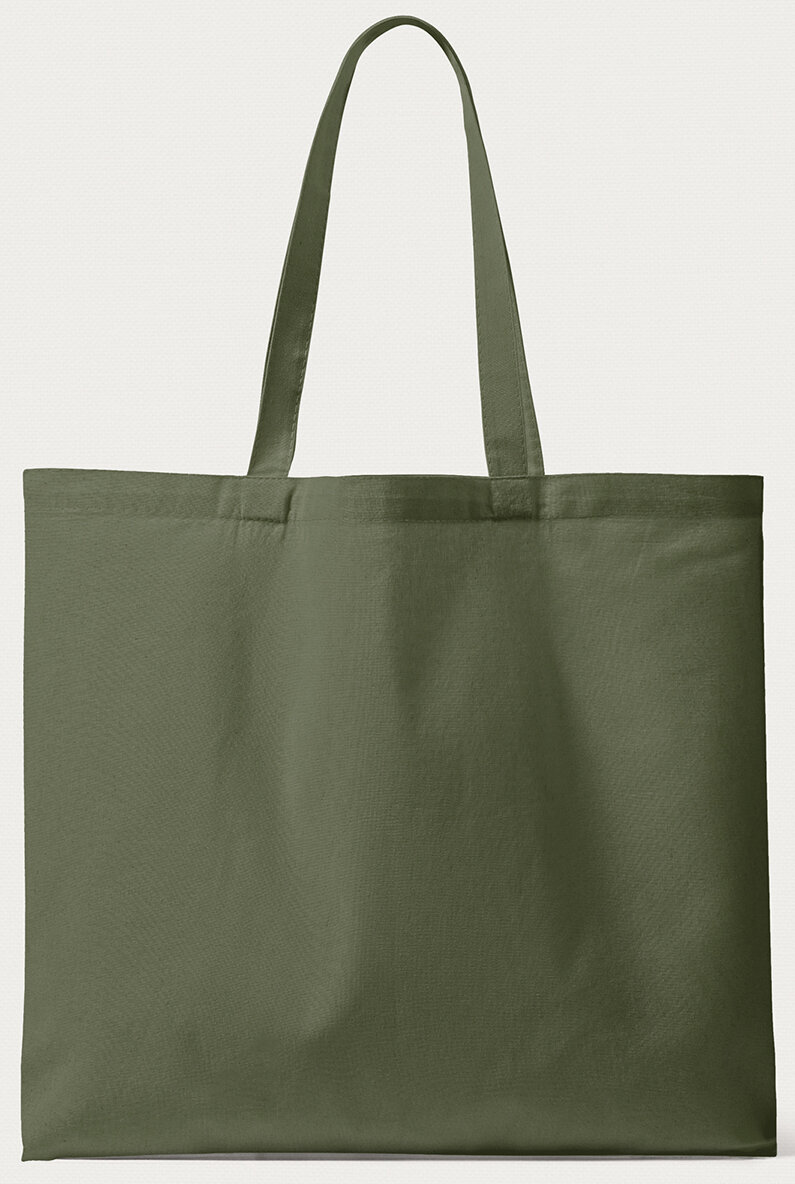 Organic Canvas Carrier Bag Medium Long Handle London 02