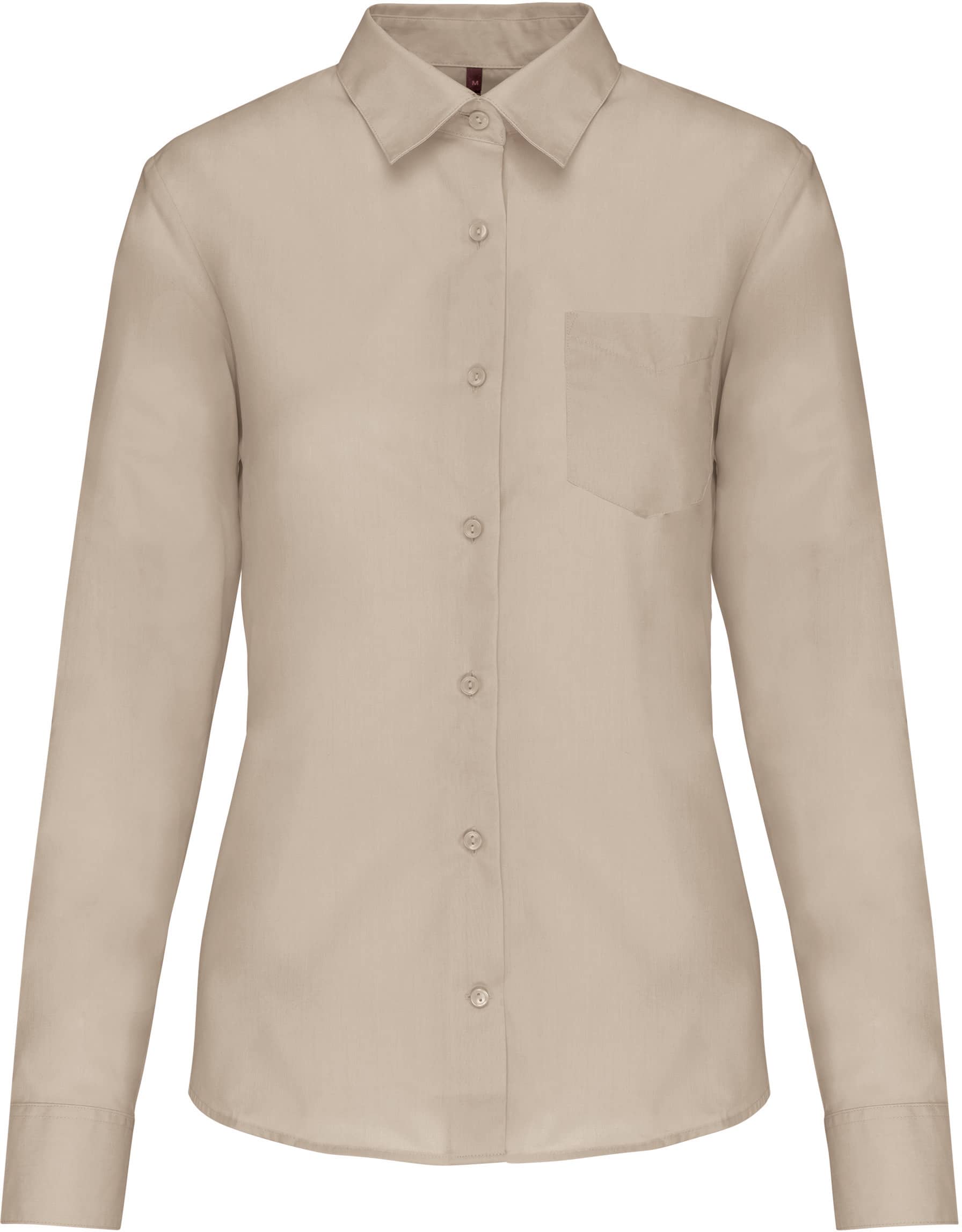 Popeline-Hemd Baumwollpolyester pflegeleicht für Damen