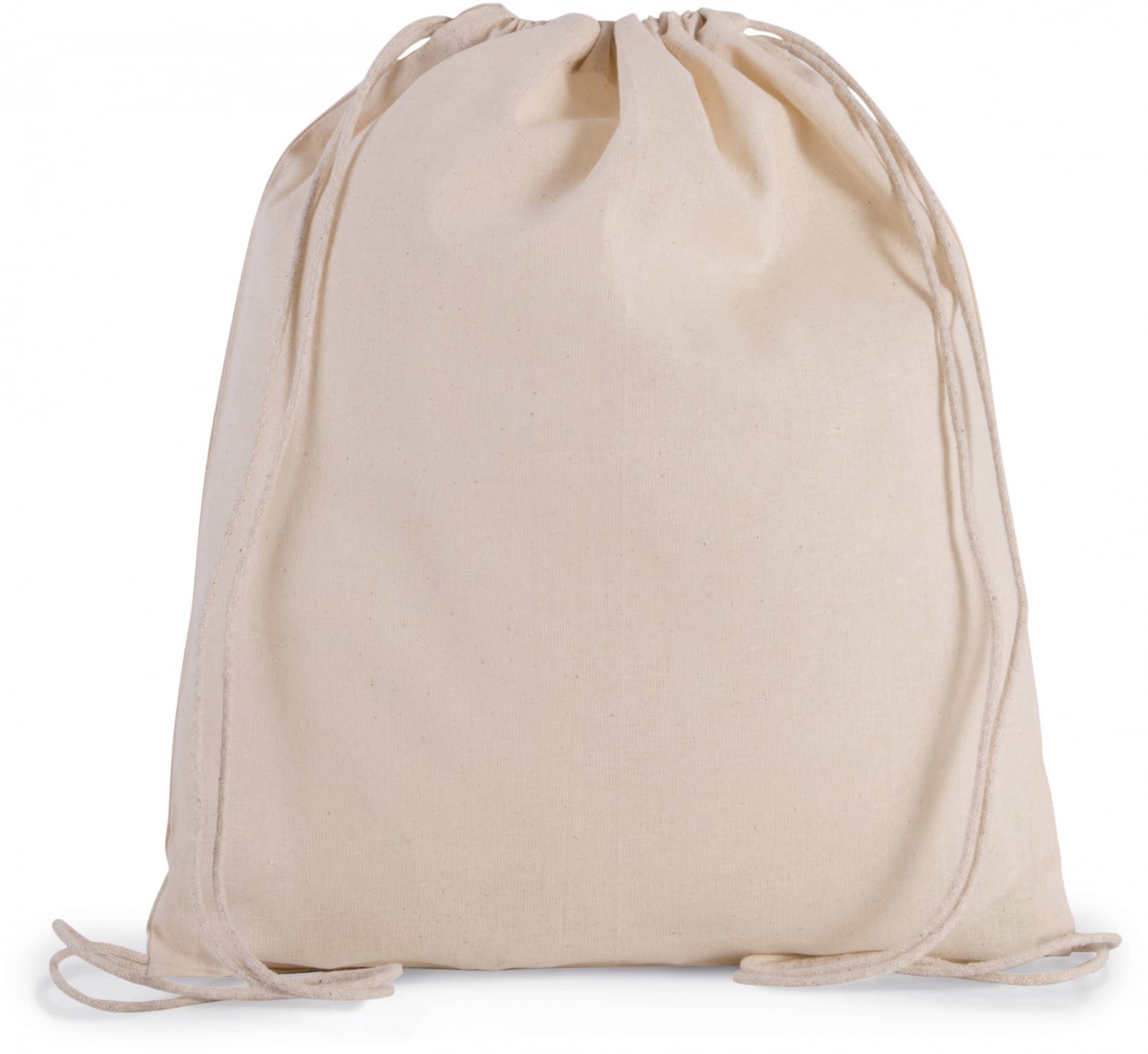 Kleiner Rucksack aus Bio-Baumwolle mit Kordeln - Natural