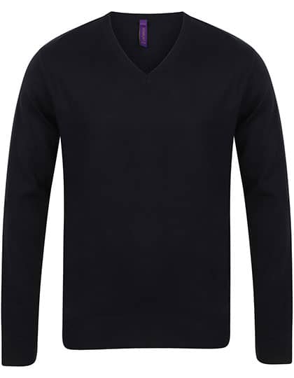 Leichter Herren-Feinsttrickpullover mit V-Ausschnitt
