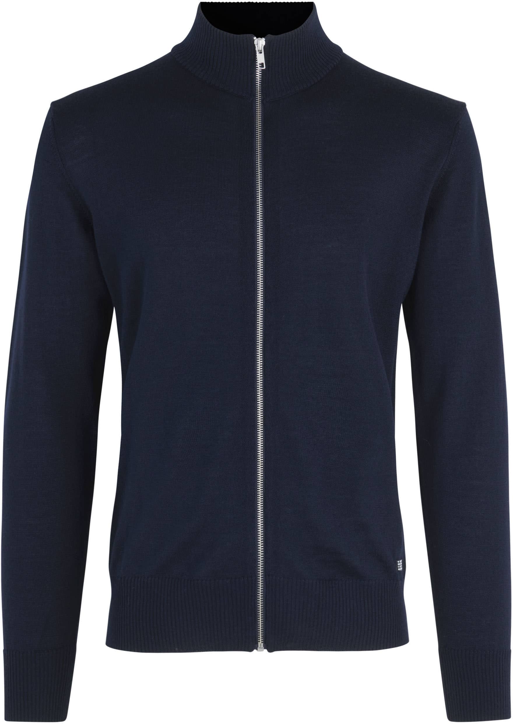 Seven Seas elegante Herren Strickjacke mit Reißverschluss