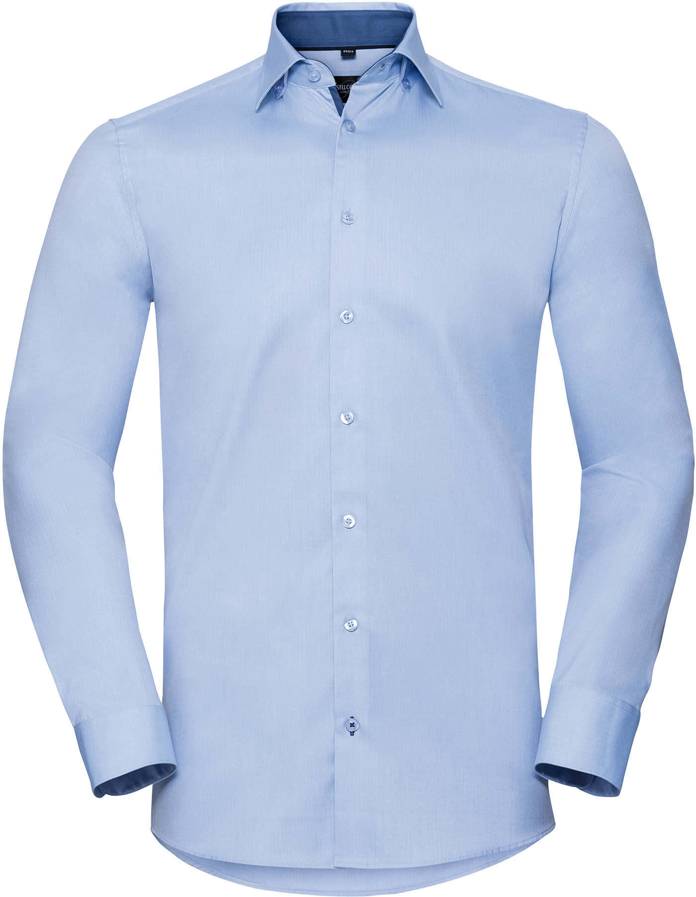 Men's Long Sleeve Tailored Contrast Herringbone Shirt