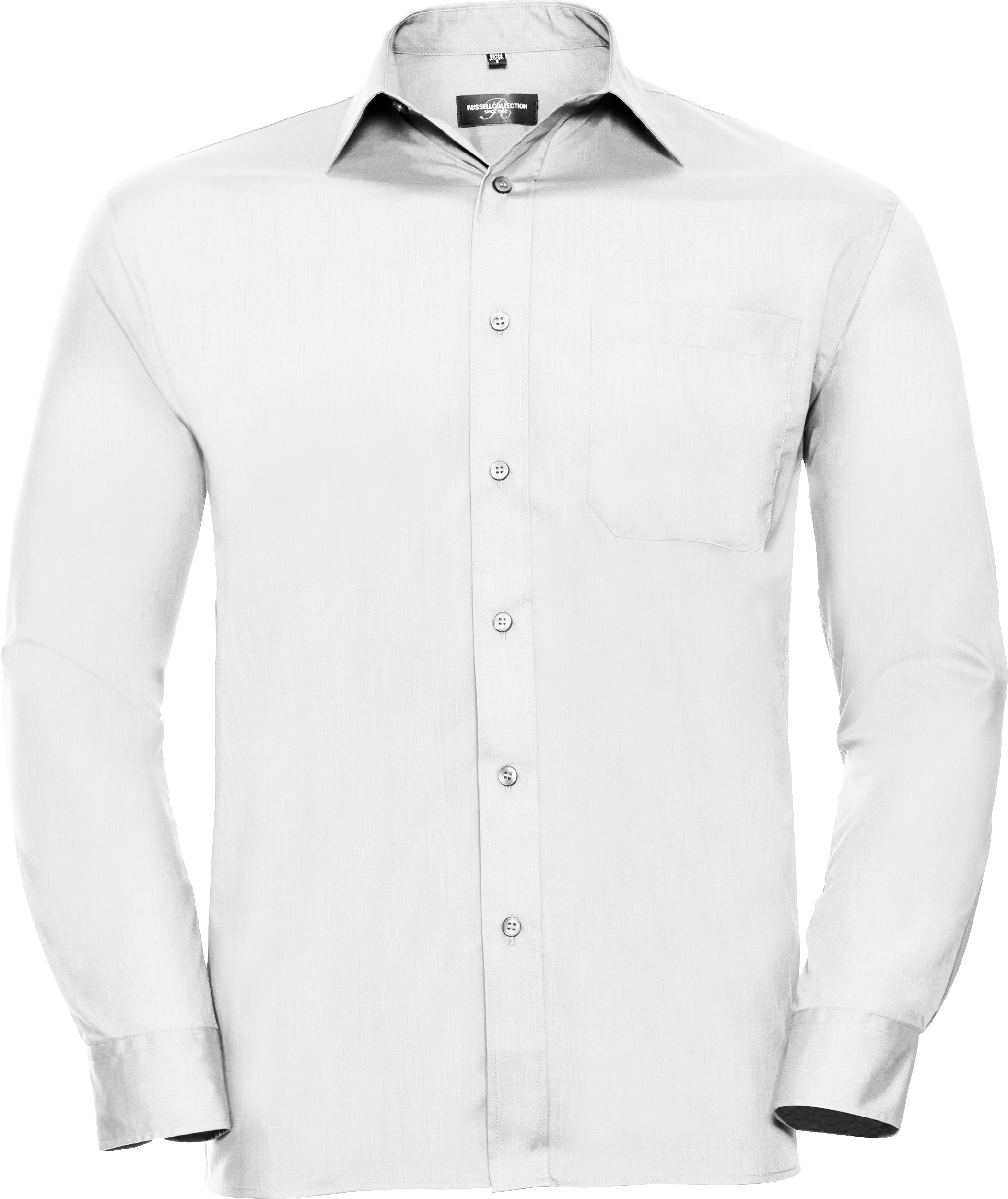 Men's Long Sleeve Classic Polycotton Poplin Shirt
