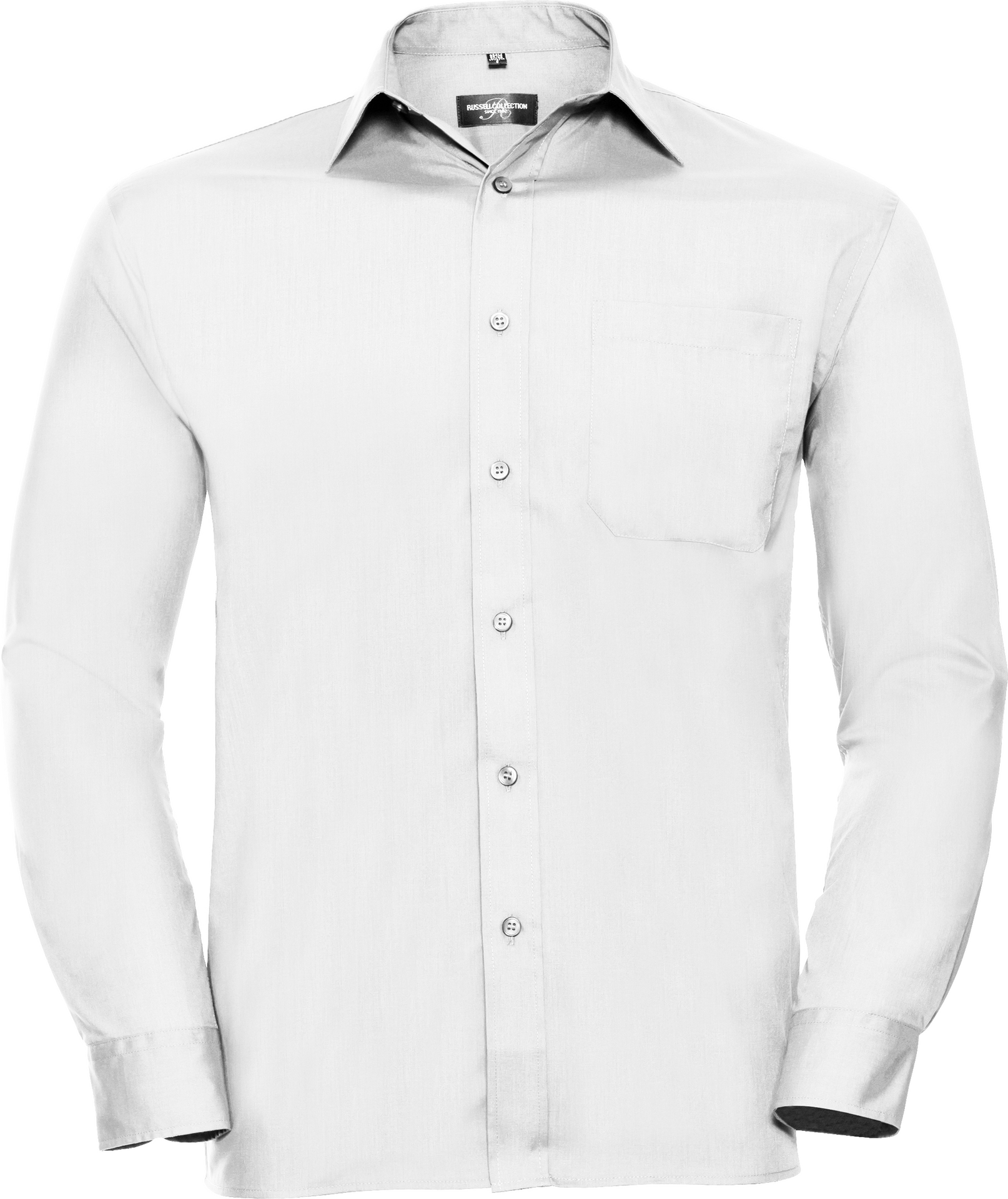 Men's Long Sleeve Classic Polycotton Poplin Shirt