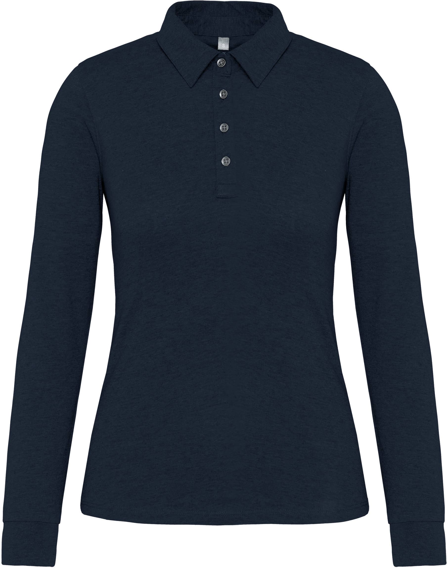 Langarm-Polohemd für Damen aus Jersey