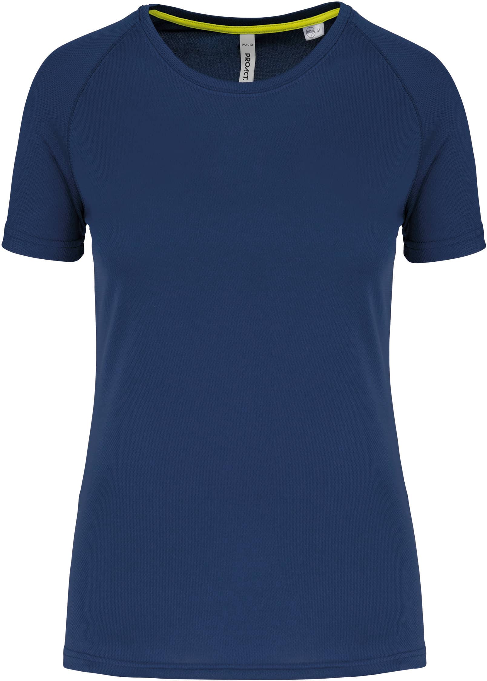 Damen-Sportshirt aus Recyclingmaterial mit Rundhalsausschnitt