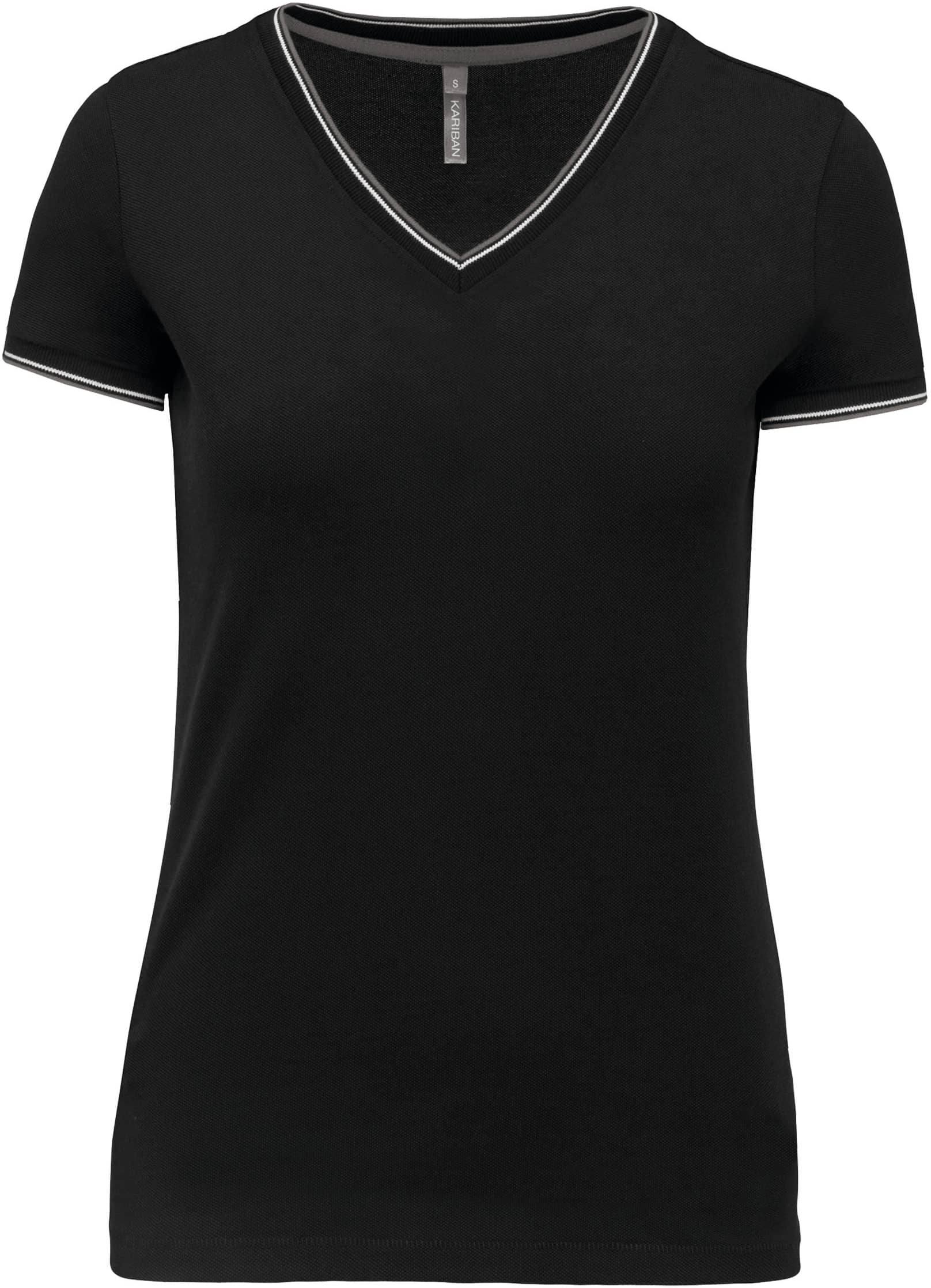 Ladies’ Piqué Knit V-Neck T-shirt