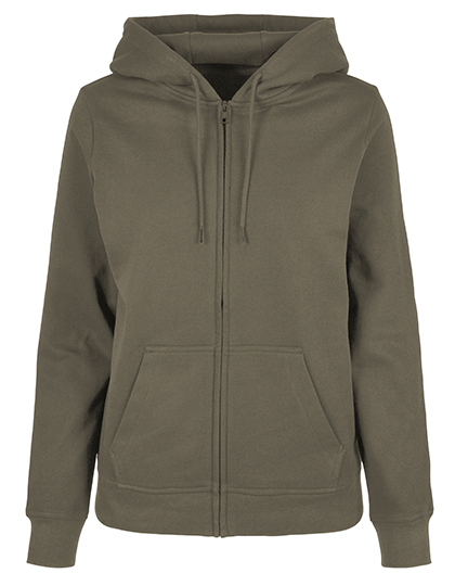 Kuscheliger Basic Damen-Zip-Hoodie mit Kängurutasche