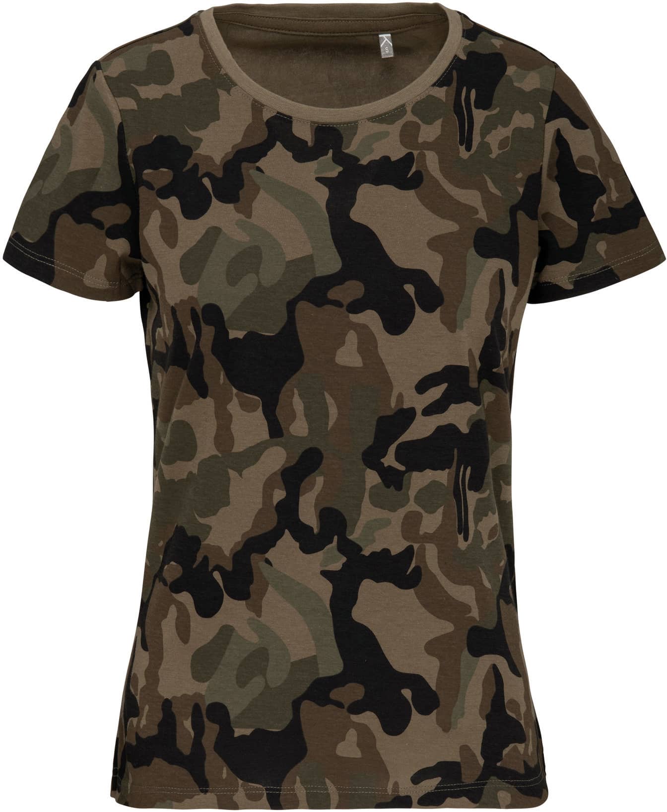 Damen-T-Shirt Camo mit kurzen Ärmeln