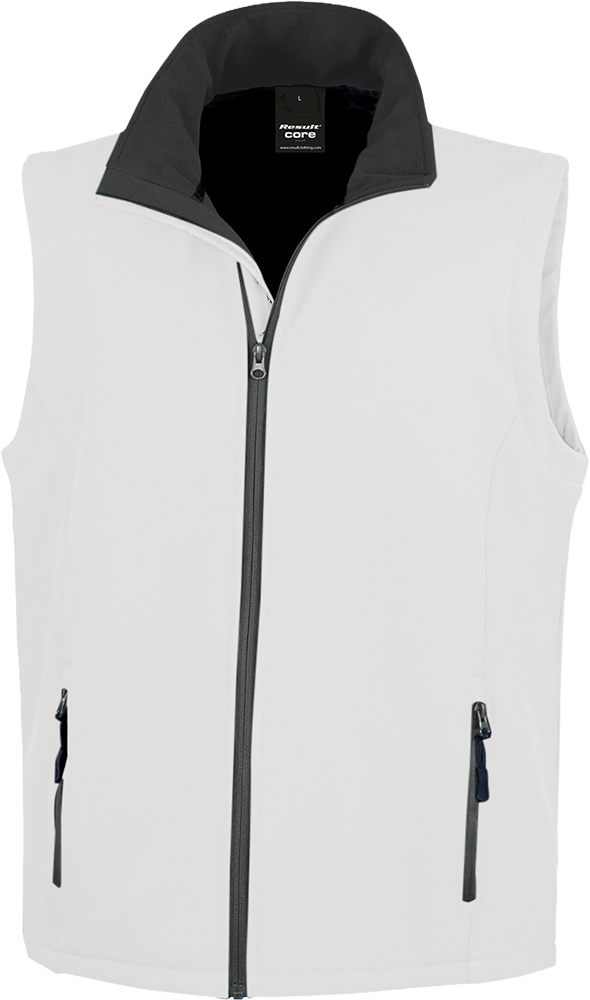 Men's Printable Softshell Bodywarmer with Recycled Fleece Inner