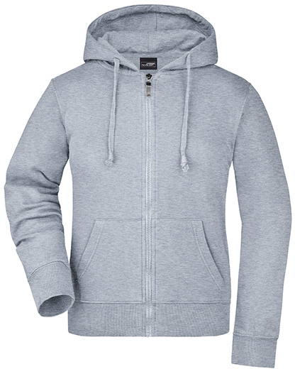 Flauschiger Damen-Zip-Hoodie mit Kängurutasche