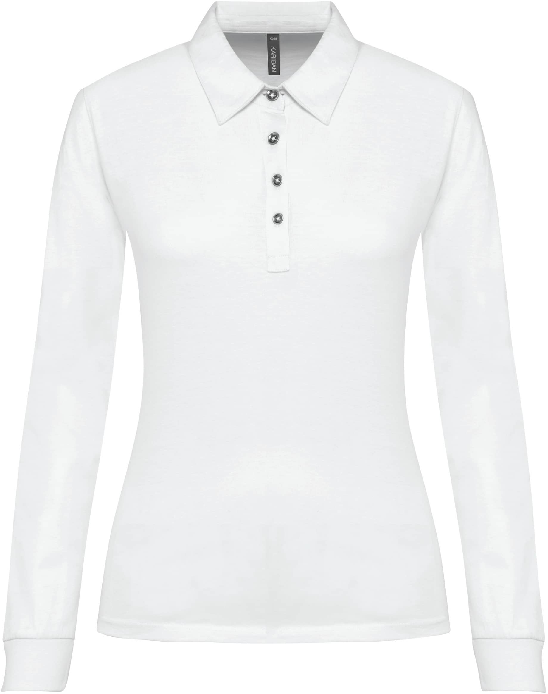 Langarm-Polohemd für Damen aus Jersey