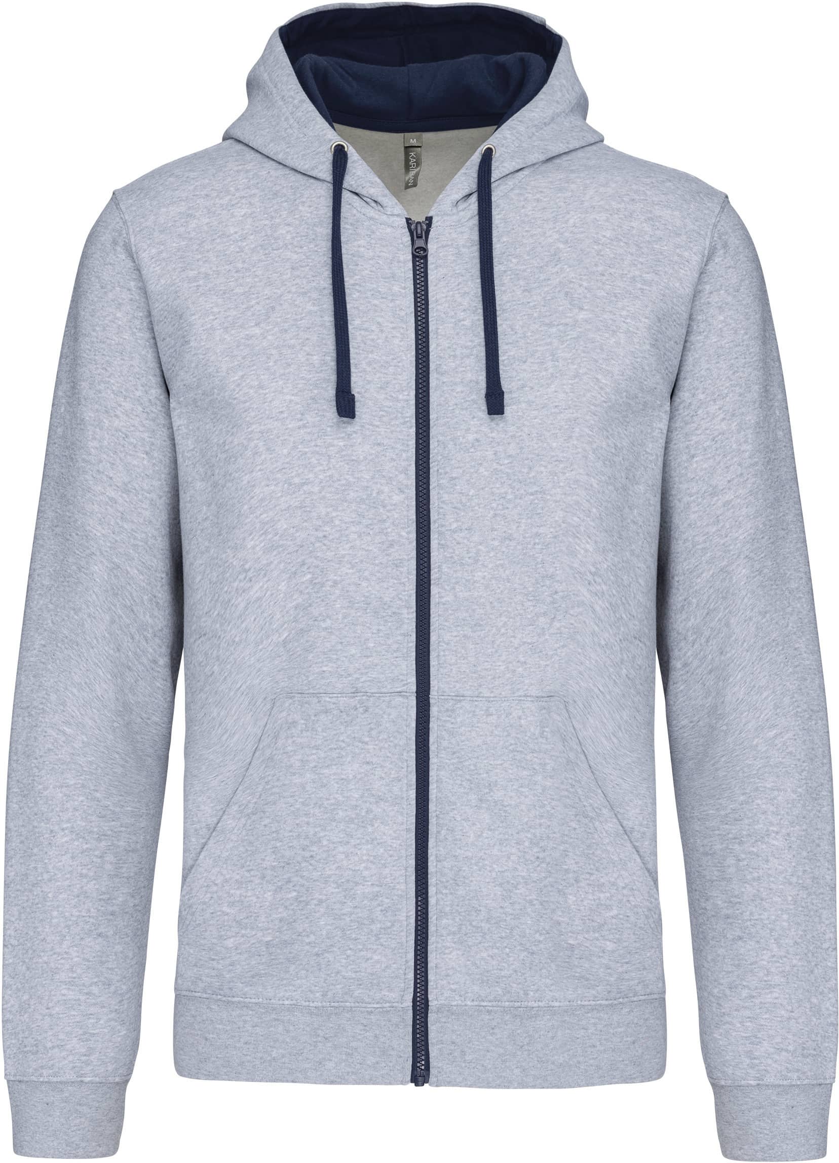 Herren-Kapuzensweatshirt Bicolor mit Reißverschluss