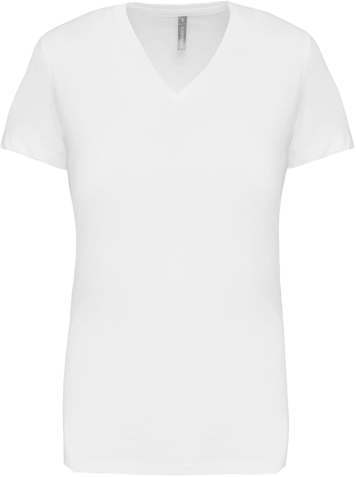 Ladies` Short-sleeved V-Neck T-Shirt