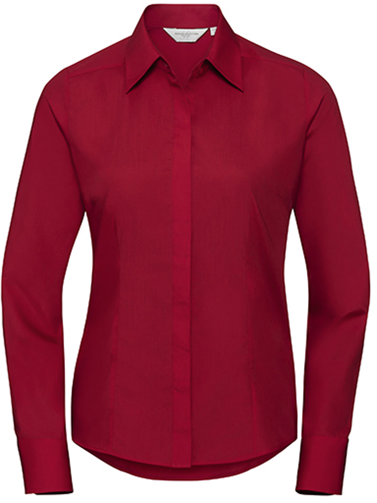 Körperbetonte Popelinebluse aus Mischgewebe