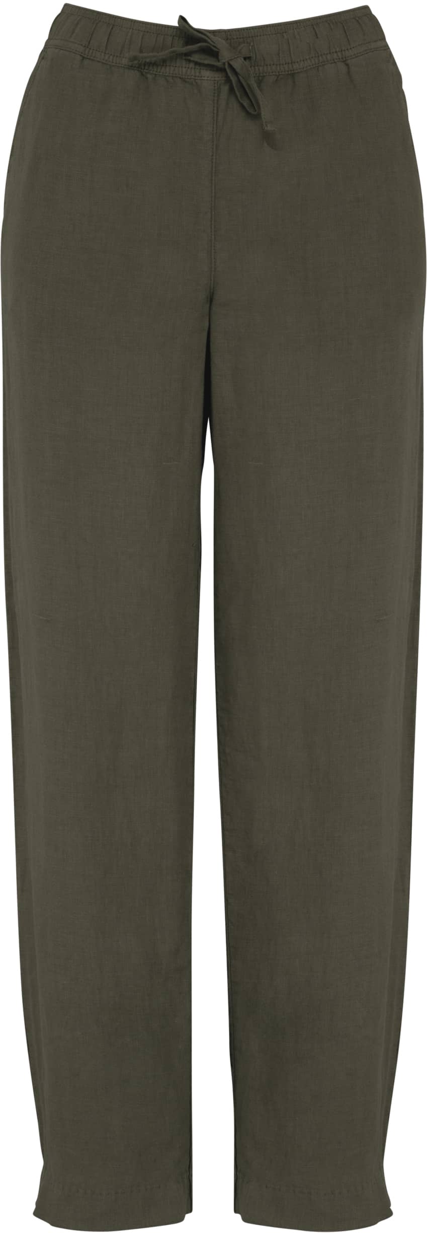 Ausgewaschene Damenhose aus Leinen